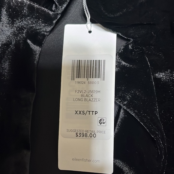 NWT EILEEN FISHER Velvet Long Blazer - Picture 13 of 13